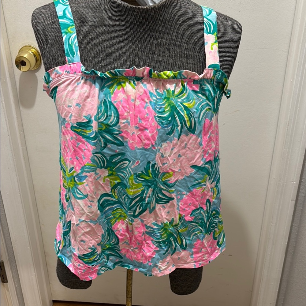 Lilly Pulitzer Tropical Floral Sleeveless Top